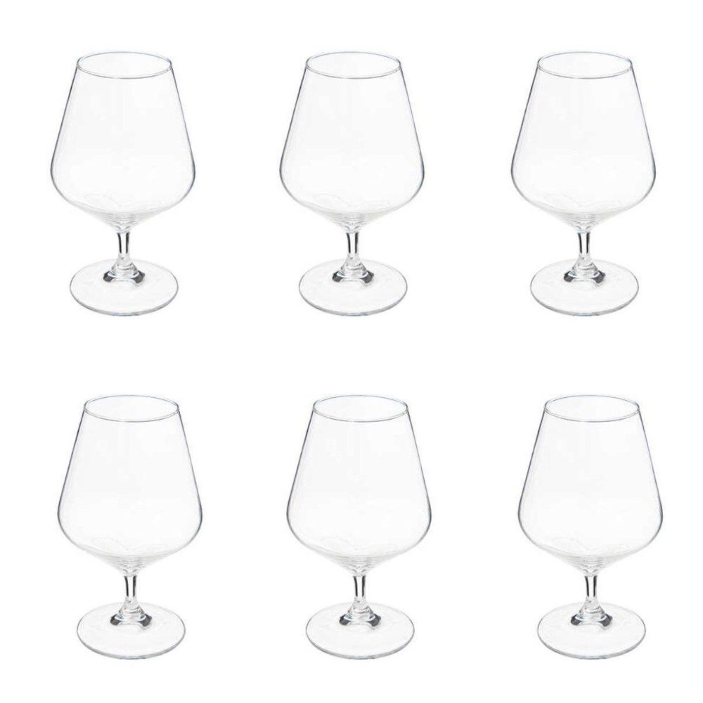SECRET DE GOURMET Lot de 6 verres à cognac nora 35cl transparent