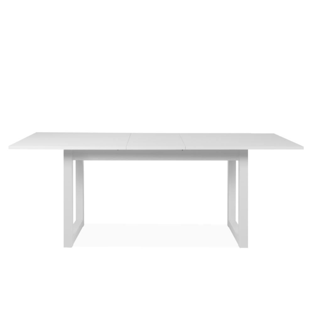 CONCEPT USINE Table à manger industrielle extensible 10 personnes blanche kotor