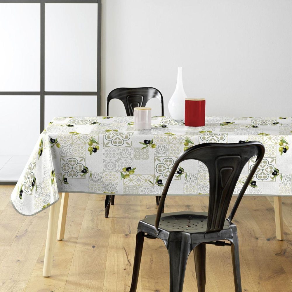 Douceur d'Intérieur Nappe toile cirée andalousie 140x240cm vert