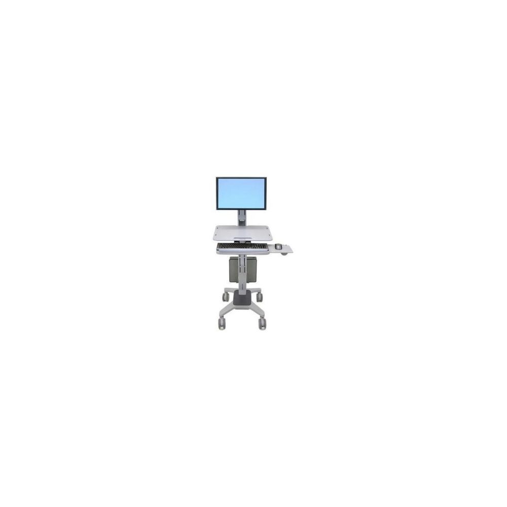 Ergotron Ergotron workfit c-mod, single display sit-stand workstation support d'écran plat pour bureau 68,6 cm (27 ) sol gris