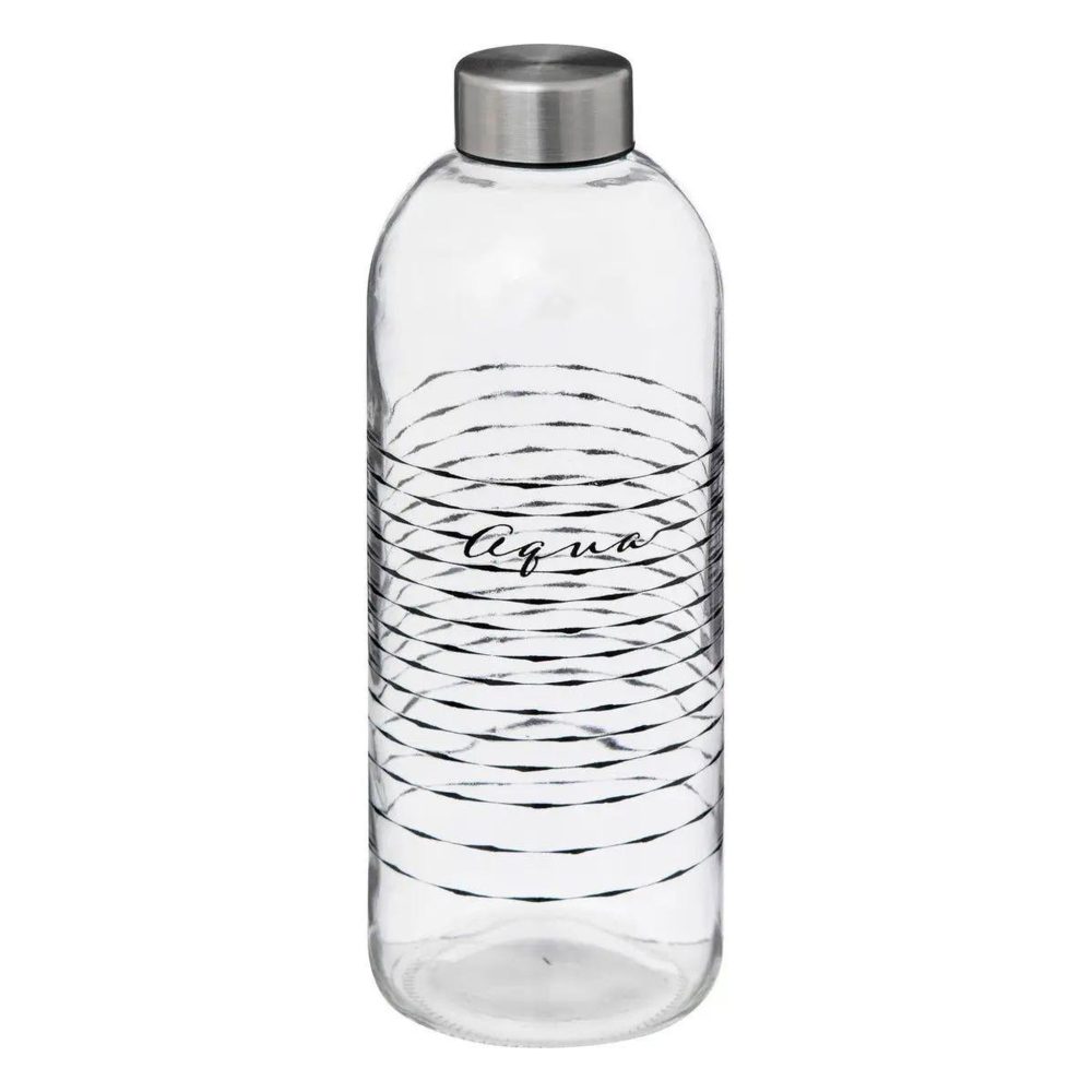 FIVE Bouteille en verre aqua 1l transparent