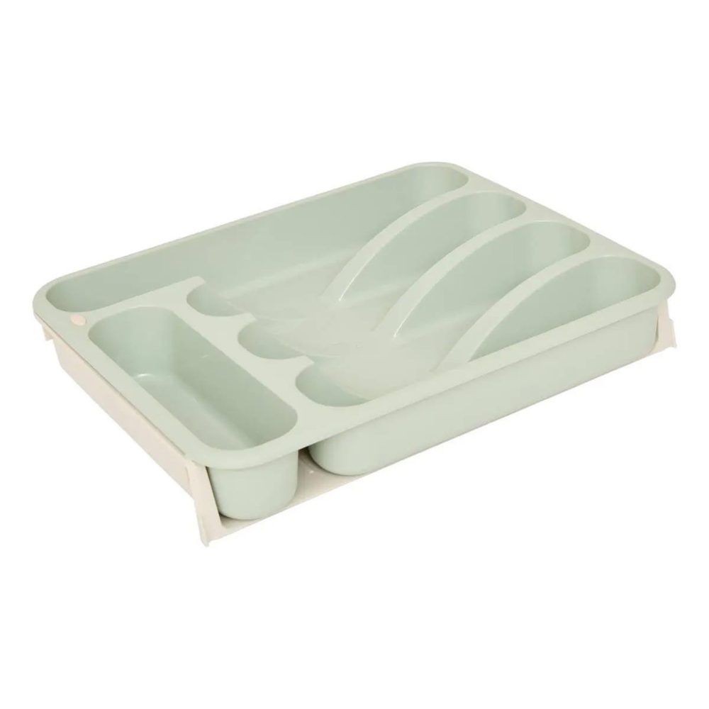 FIVE Range-couverts extensible poly 28cm vert