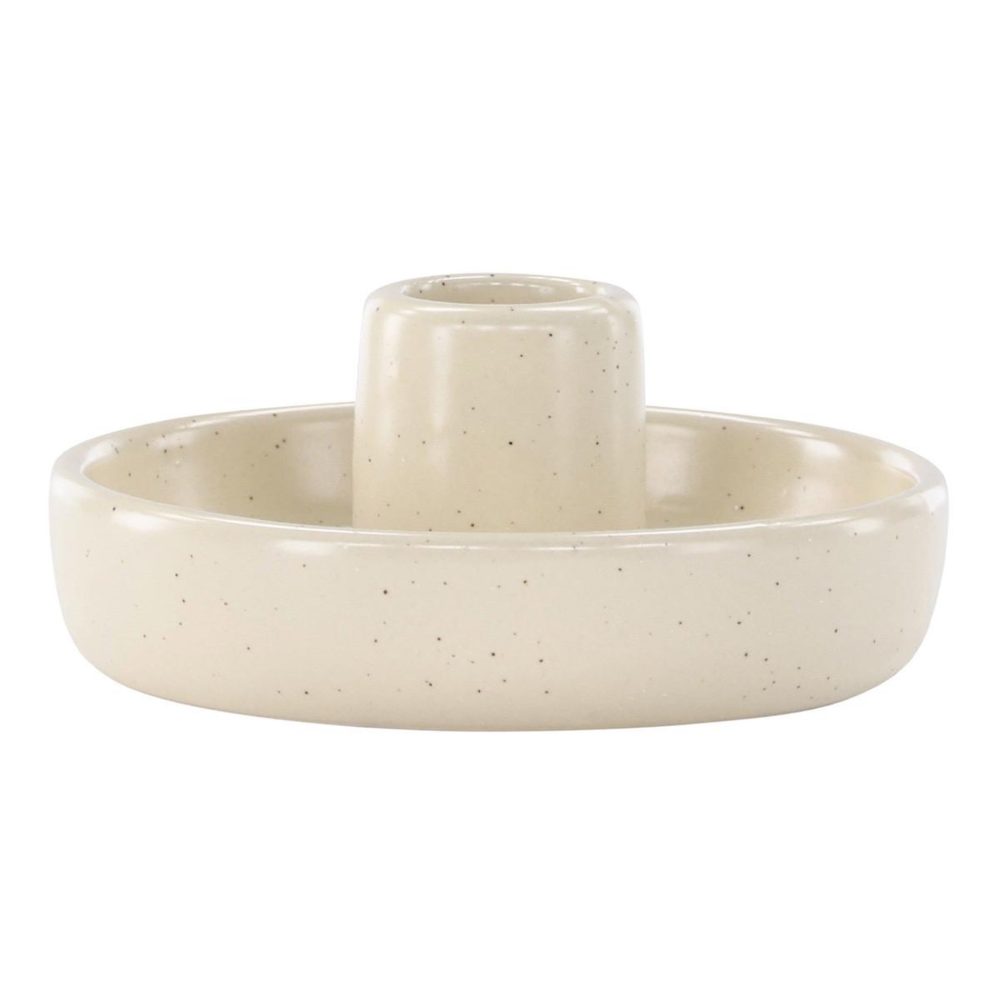 Paris Prix Bougeoir en céramique otis 11cm beige & noir