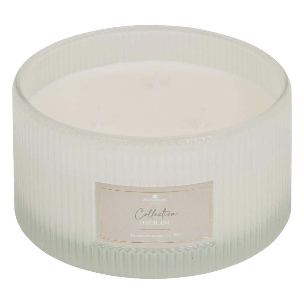 ATMOSPHERA Bougie parfumée en verre albie 635g thé blanc