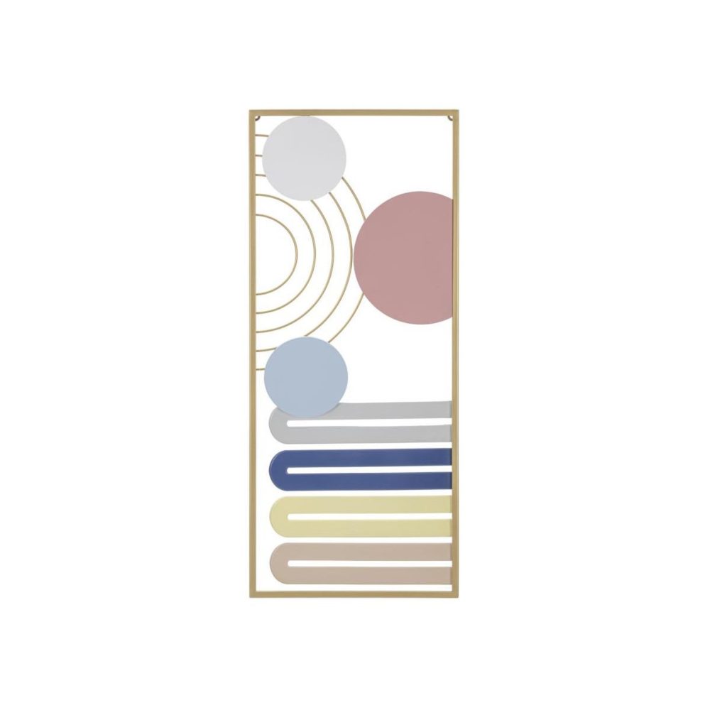 Paris Prix Décoration murale encadrée en métal colorfuls 84cm multicolore