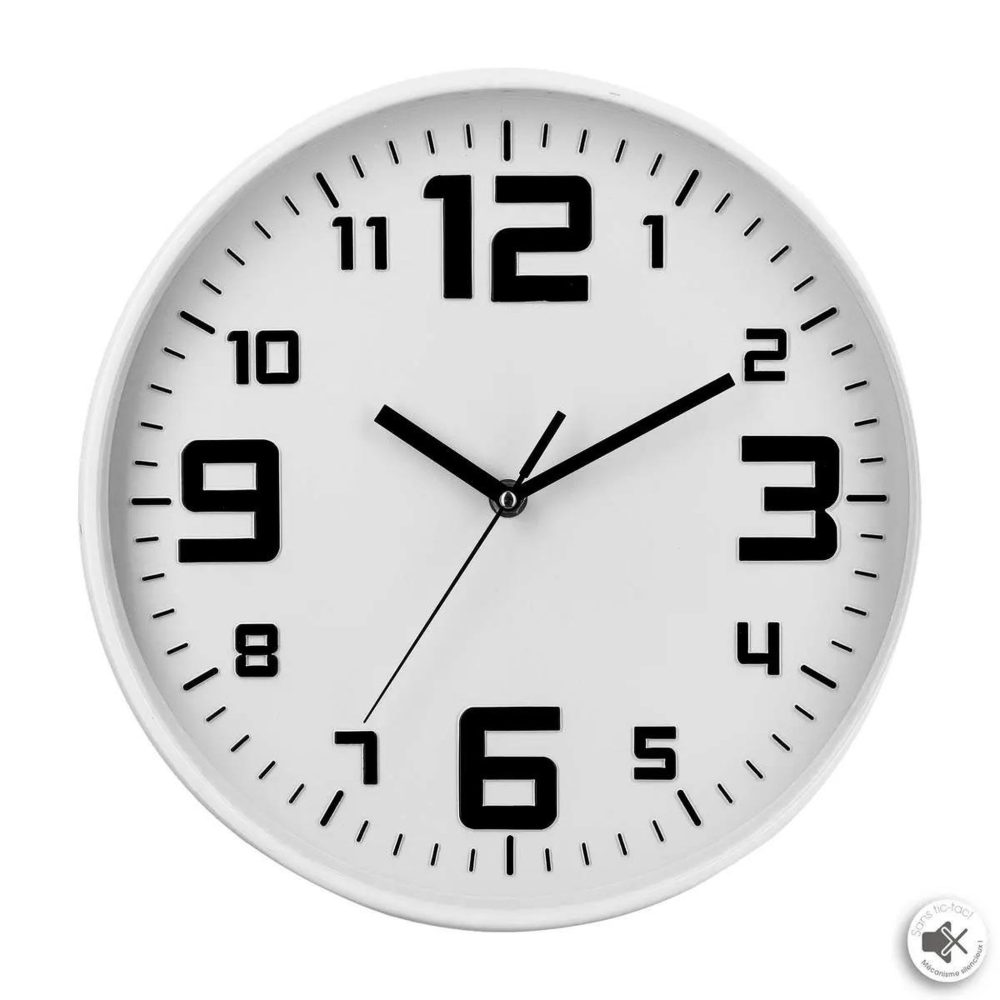 ATMOSPHERA Pendule silence 30cm blanc