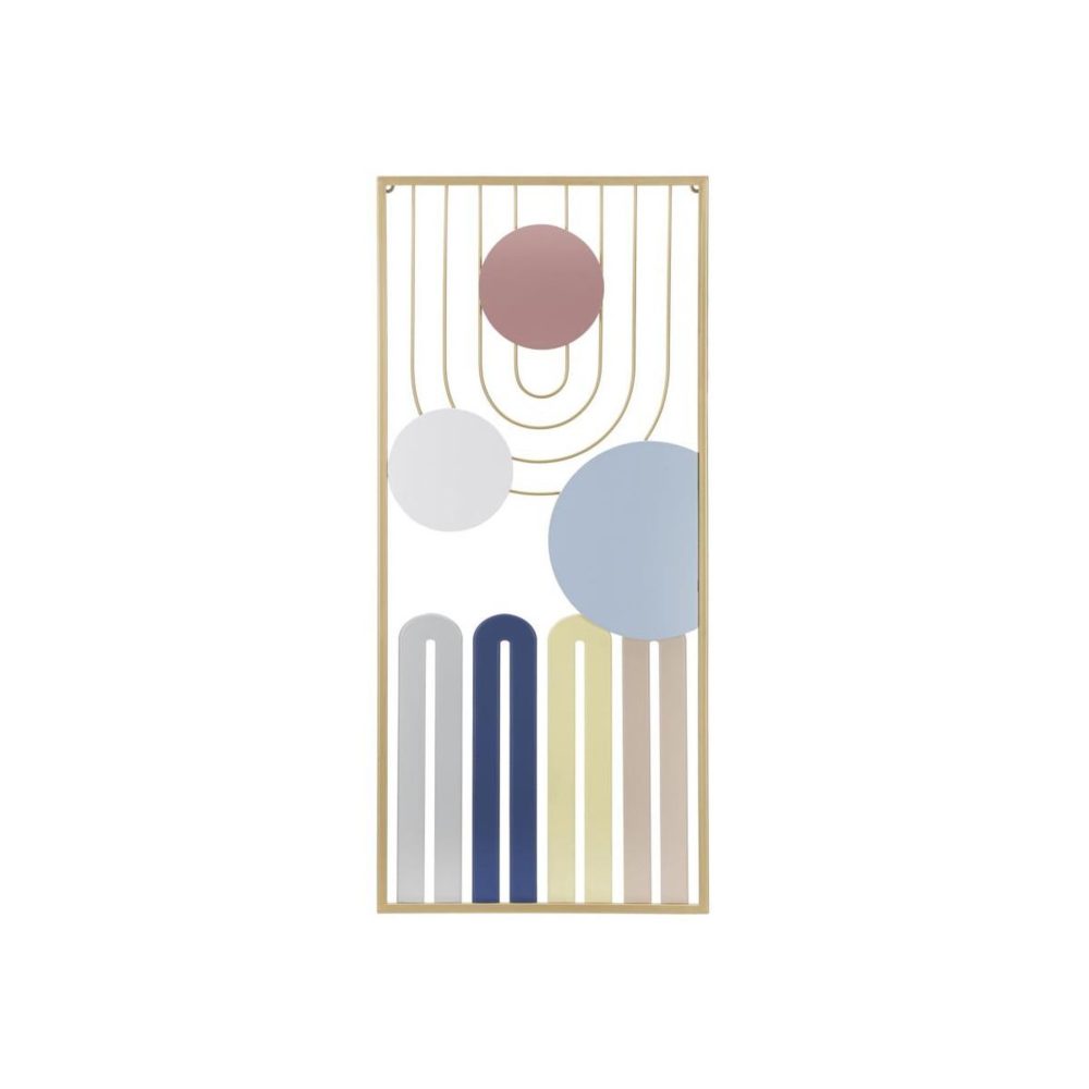 Paris Prix Décoration murale encadrée en métal colorful 84cm multicolore