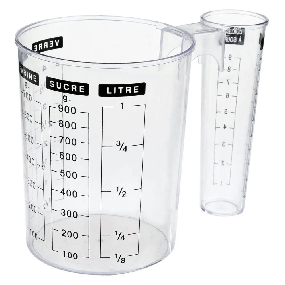 FIVE Verre doseur double 18cm transparent