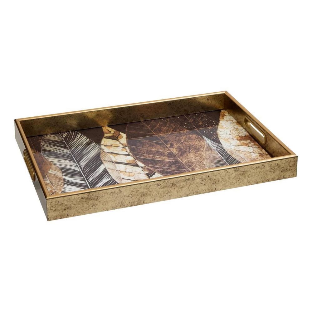 ATMOSPHERA Plateau de service déco calvi 44cm marron