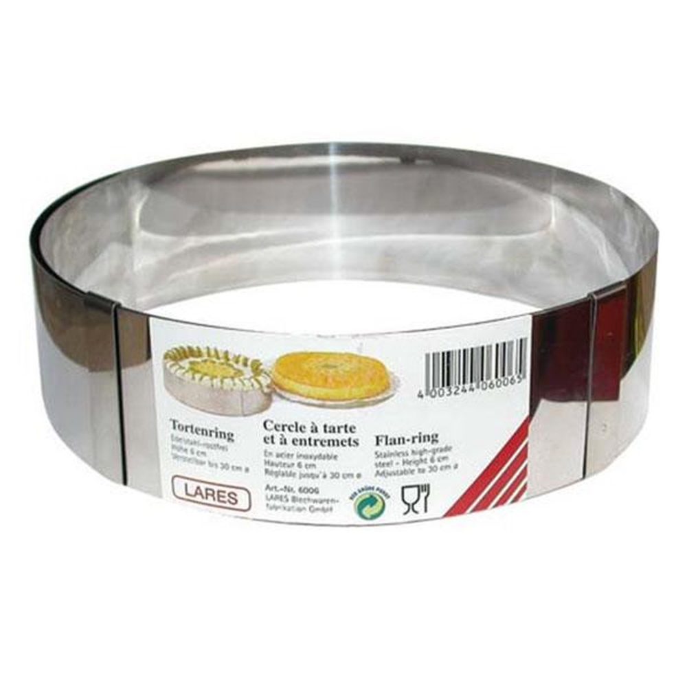 Lares Cercle à entremet et à tarte extensible jusquà 30cm - 6009