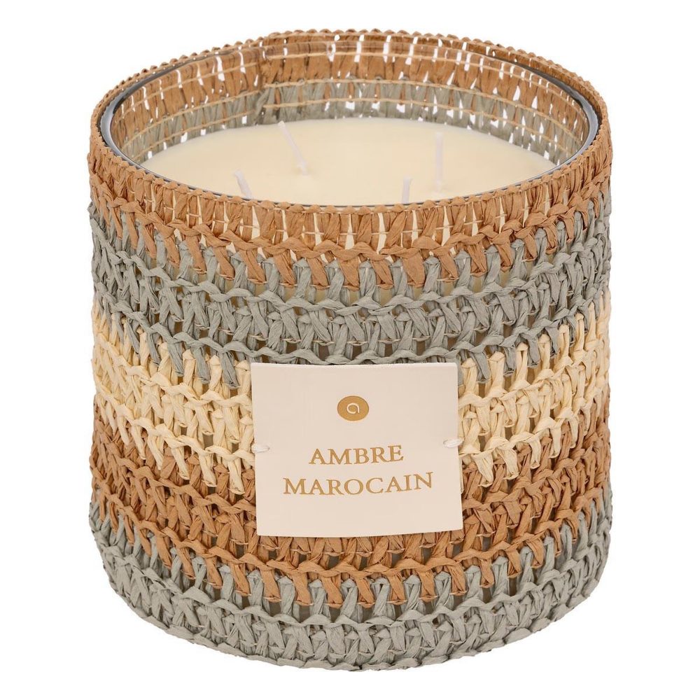 ATMOSPHERA Bougie parfumée en verre zaya 1400g ambre marocain