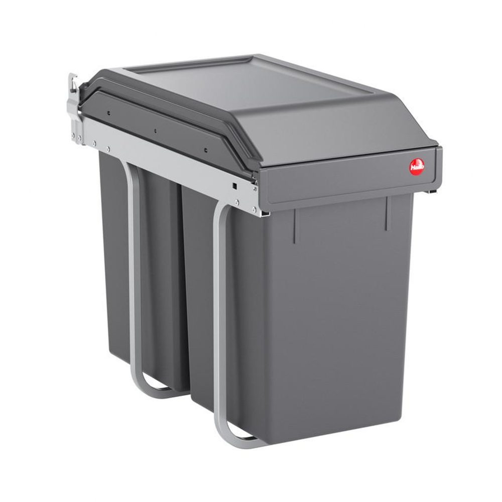 HAILO Poubelle de cuisine tri sélectif 2 bacs encastrable sous évier 30l (15+15) hailo tandem