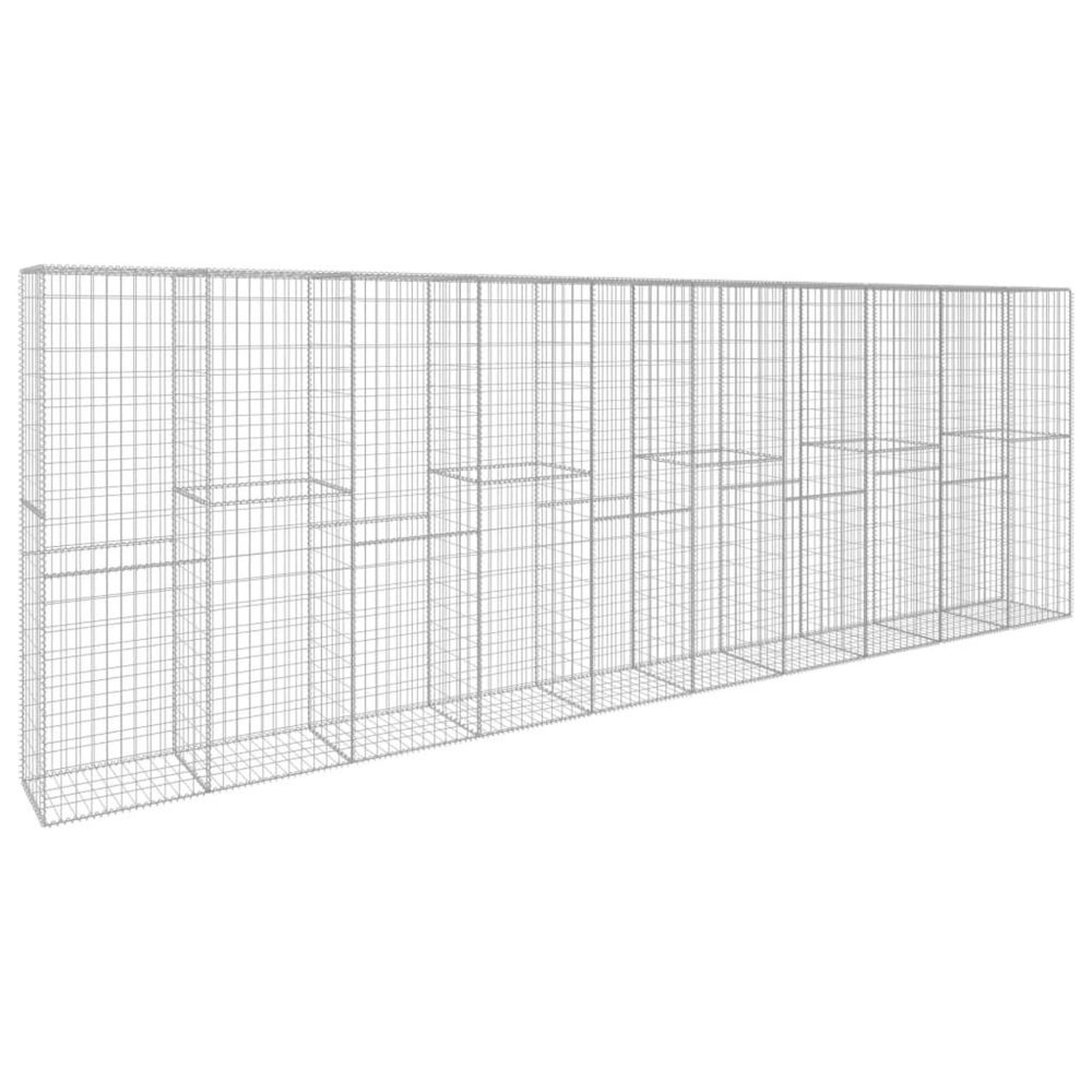VIDAXL Mur en gabion avec couvercle acier galvanise 600 x 50 x 200 cm