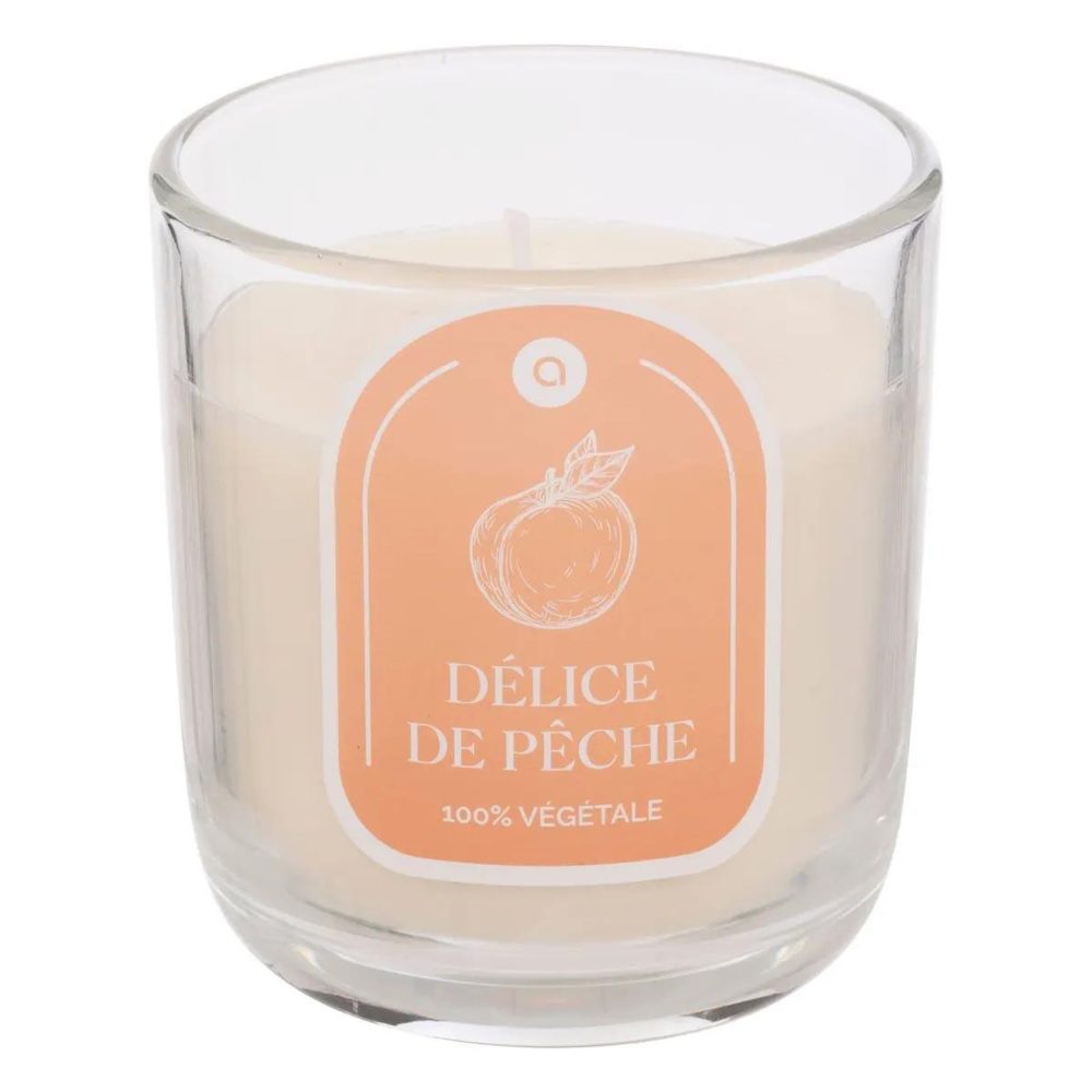 ATMOSPHERA Bougie parfumée en verre floa 210g pêche