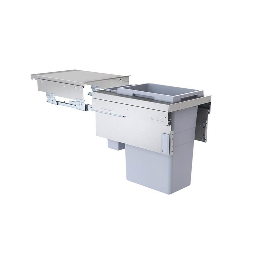 HAILO Poubelle de cuisine tri sélectif 2 bacs encastrable 45l (38+7) hailo euro cargo