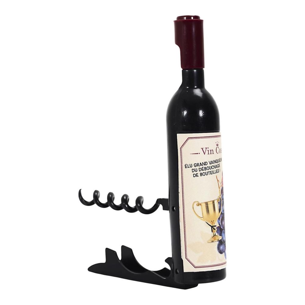COOK CONCEPT Tire-bouchon aimanté bouteille de vin 11cm noir