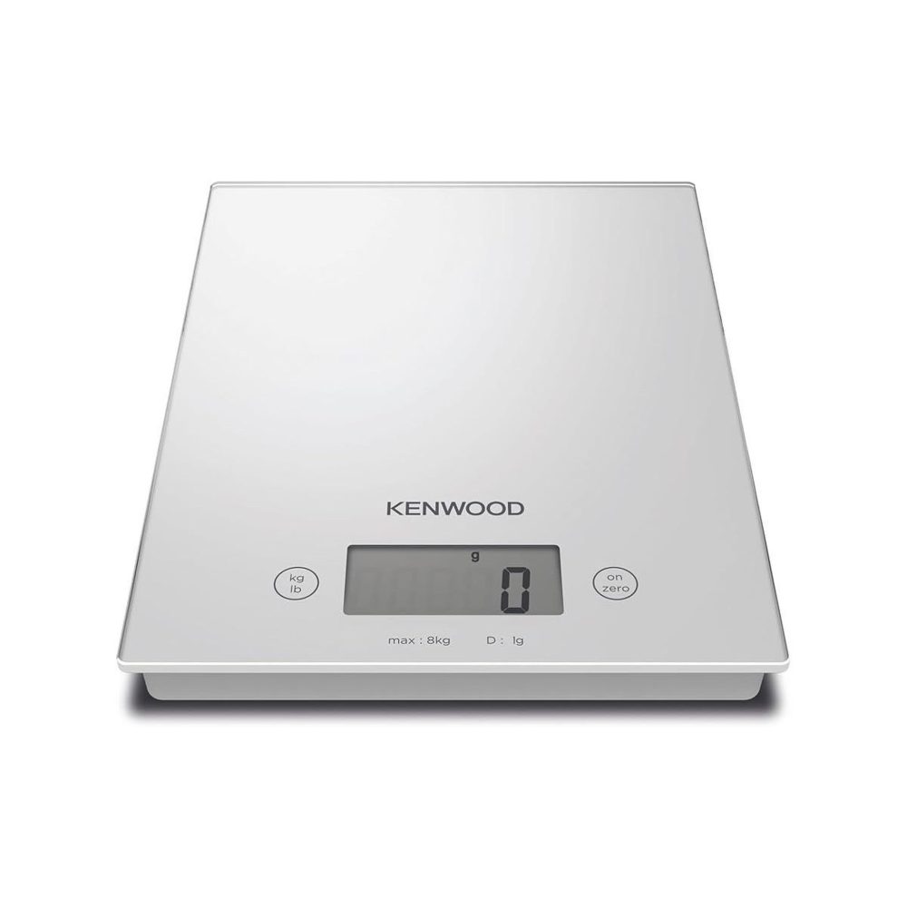 KENWOOD Balance de cuisine Kenwood WEP60.000WH électronique 8 kg avec plateforme en verre blanc