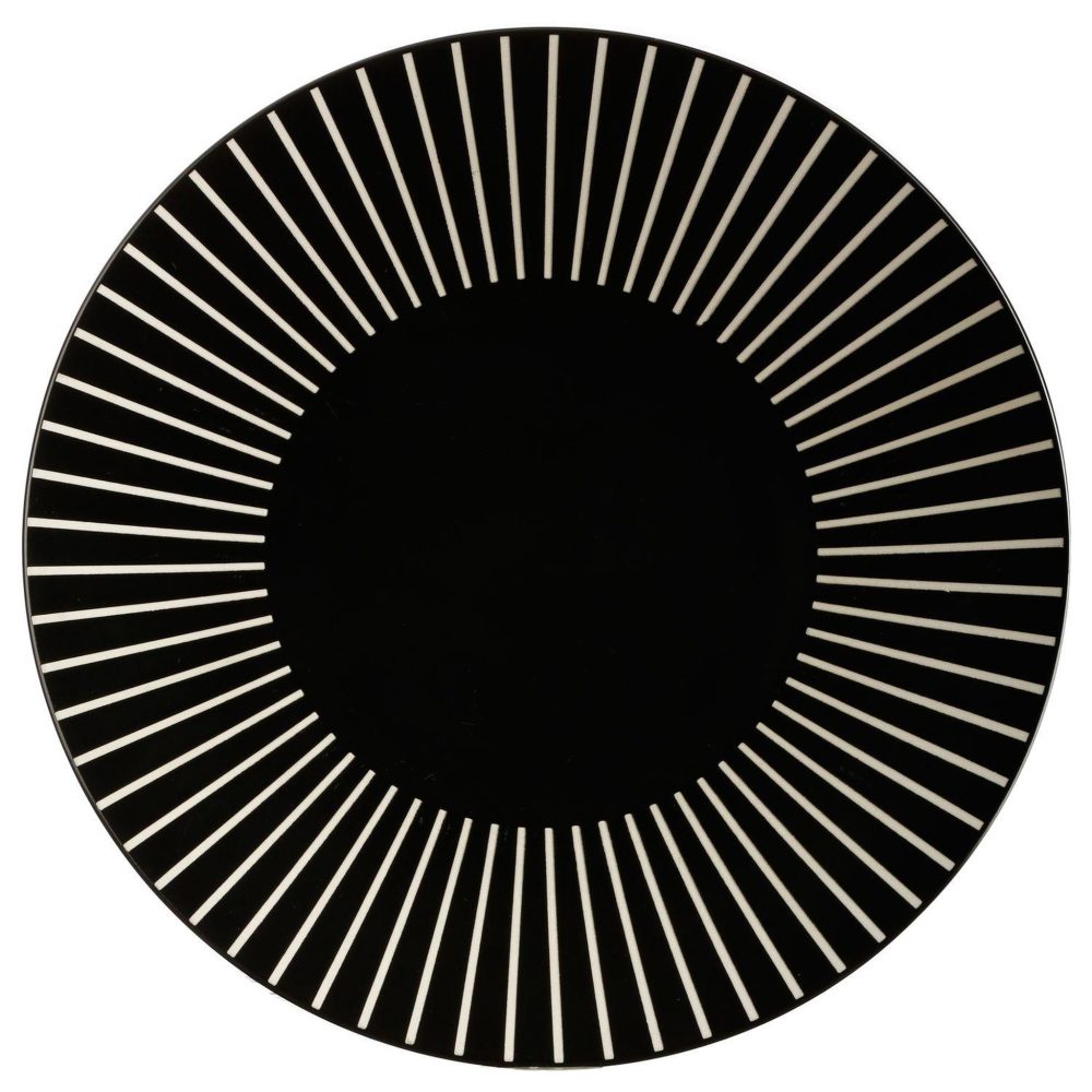 ATMOSPHERA Assiette plate sun - diam. 27 cm - noir