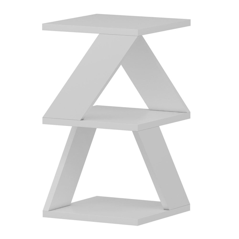 Habitat et Jardin Table d'appoint en bois albeni - 30 x 30 x 50 cm - blanc