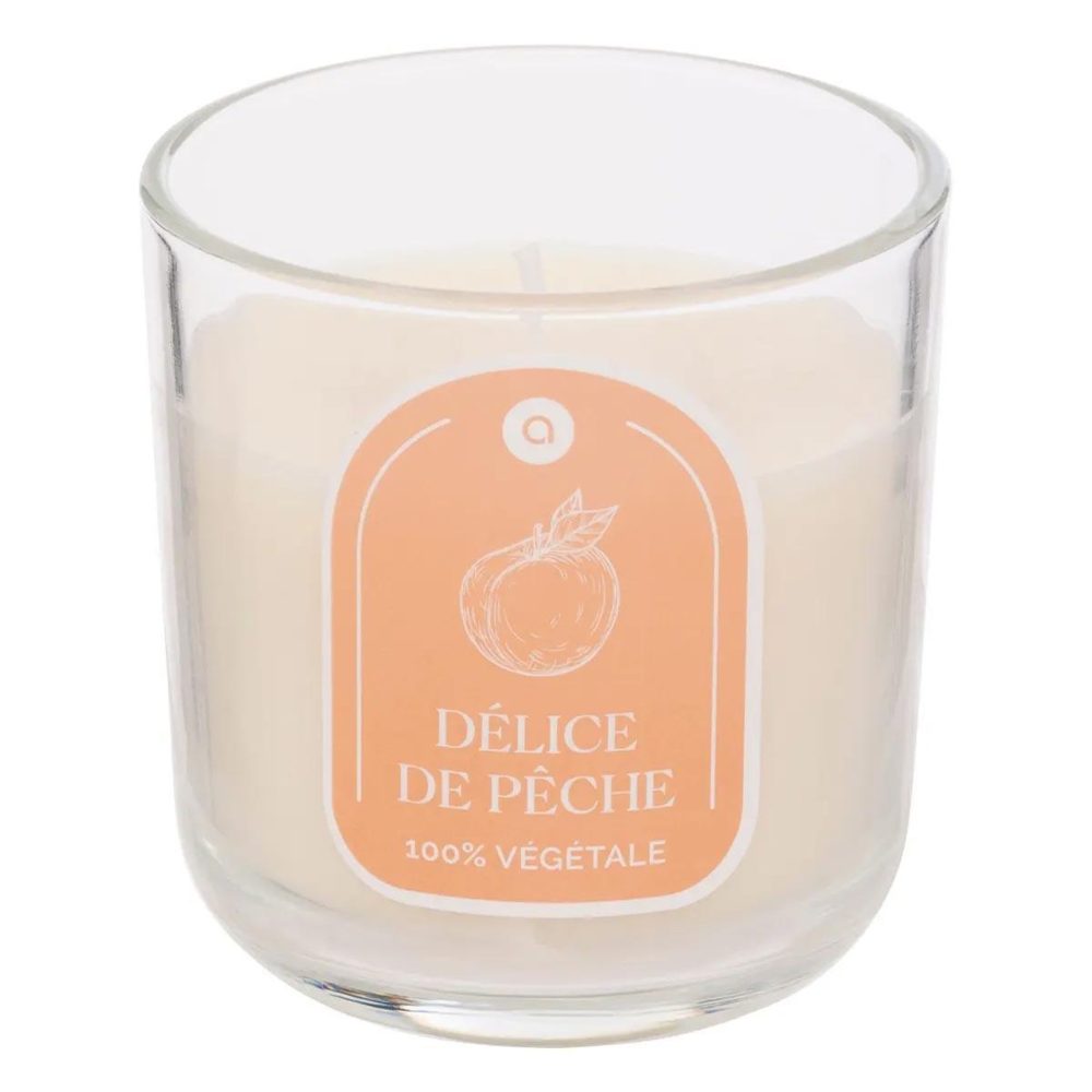 ATMOSPHERA Bougie parfumée en verre floa 115g pêche