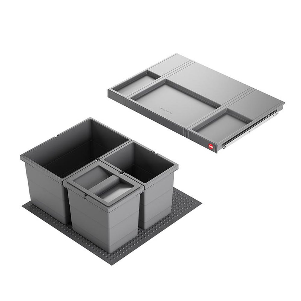 HAILO Poubelle de cuisine encastrable as allegro s220 14l + 2x6,5l hailo