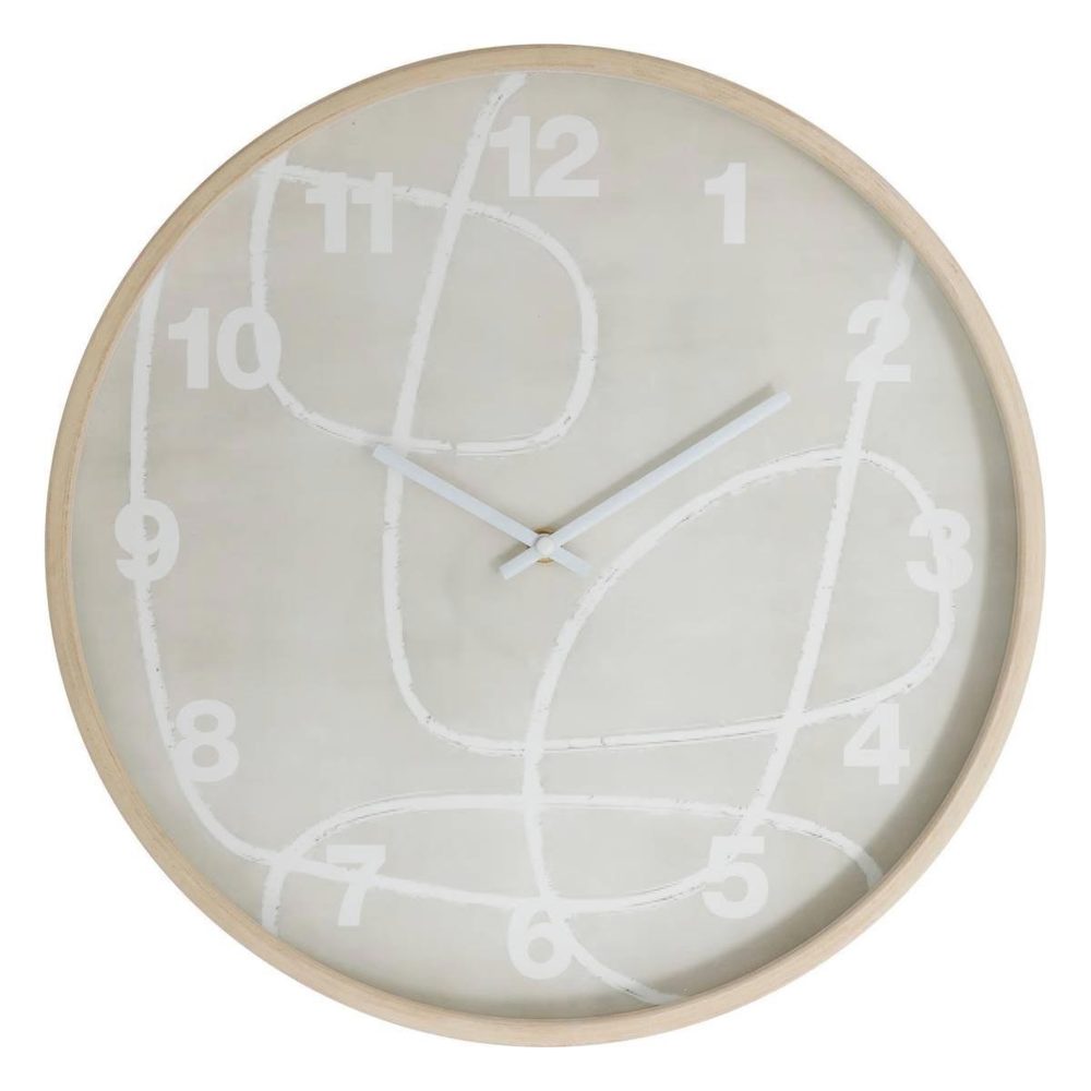 ATMOSPHERA Horloge murale abstraite greta 38cm marron