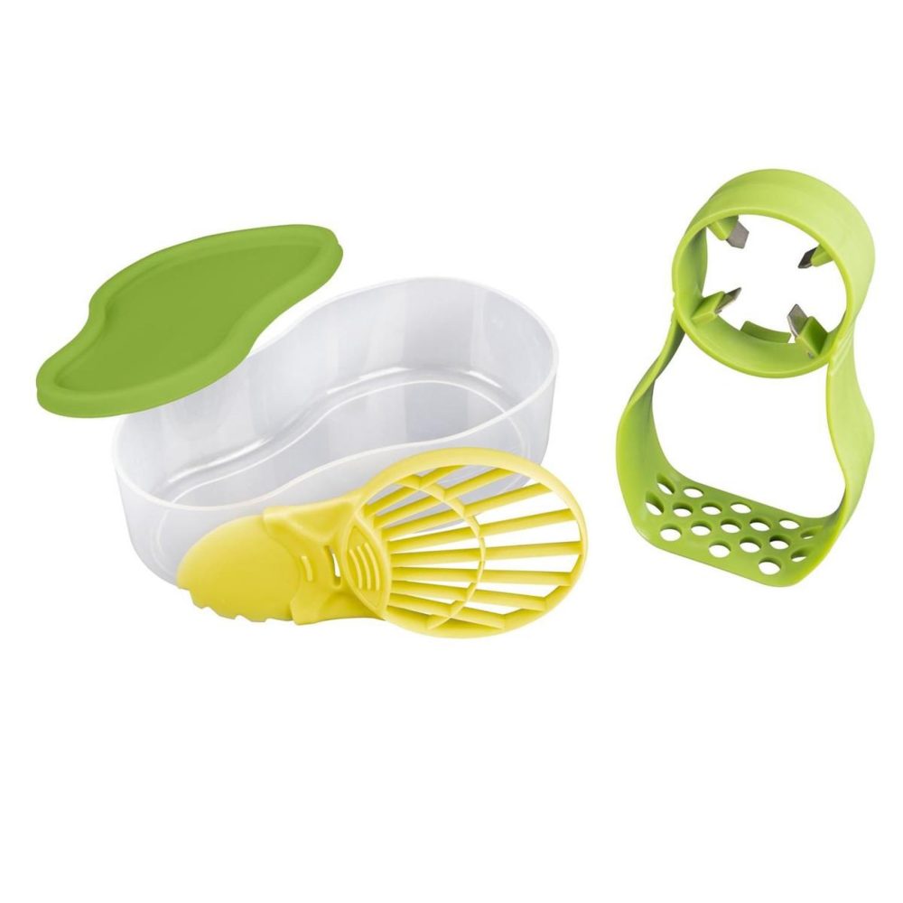 COOK CONCEPT Boîte à ustensiles avocat 15cm transparent & vert