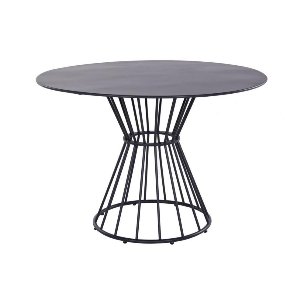 Proloisirs Table de jardin ronde Holland en acier - anthracite - 110 cm