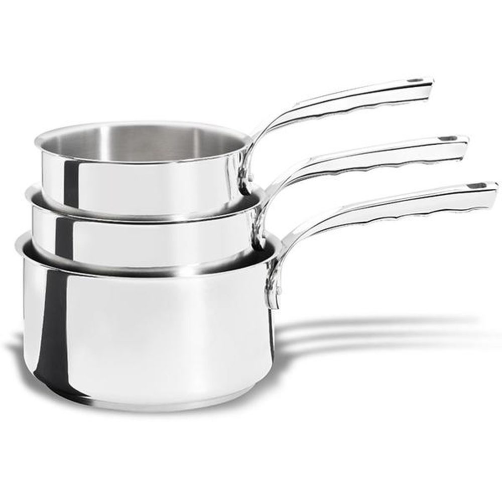De buyer Lot de 3 casseroles inox 16,18 et 20 cm - 3410.03