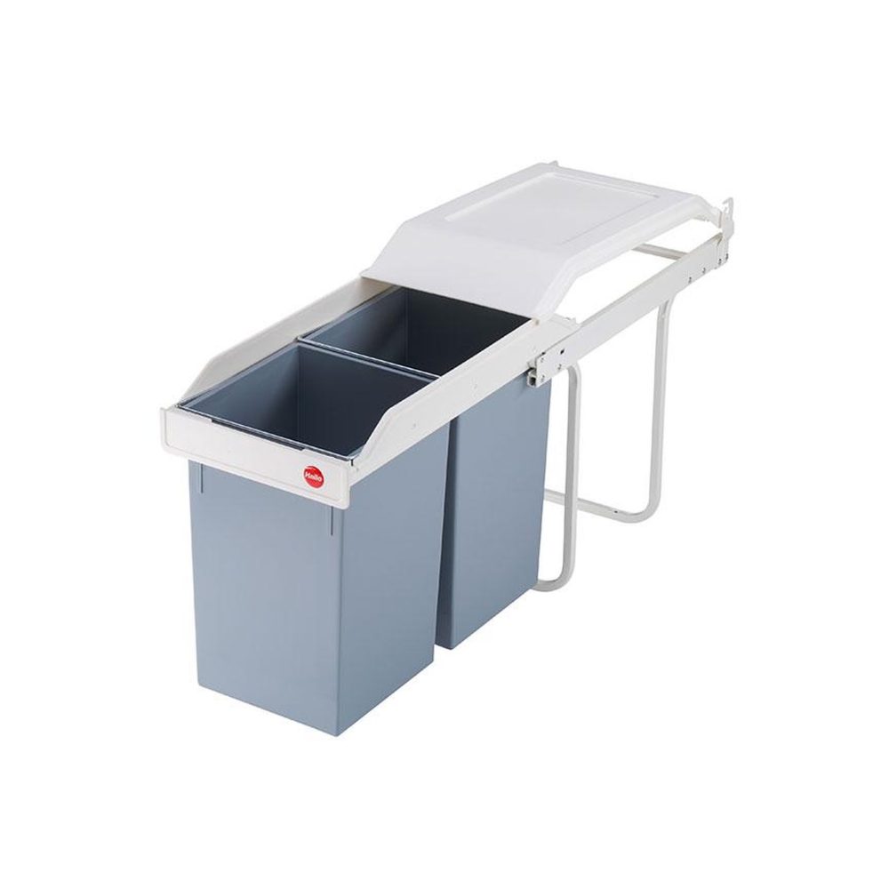HAILO Poubelle de cuisine tri sélectif 2 bacs encastrable 30l (14+14) hailo multi-box duo l