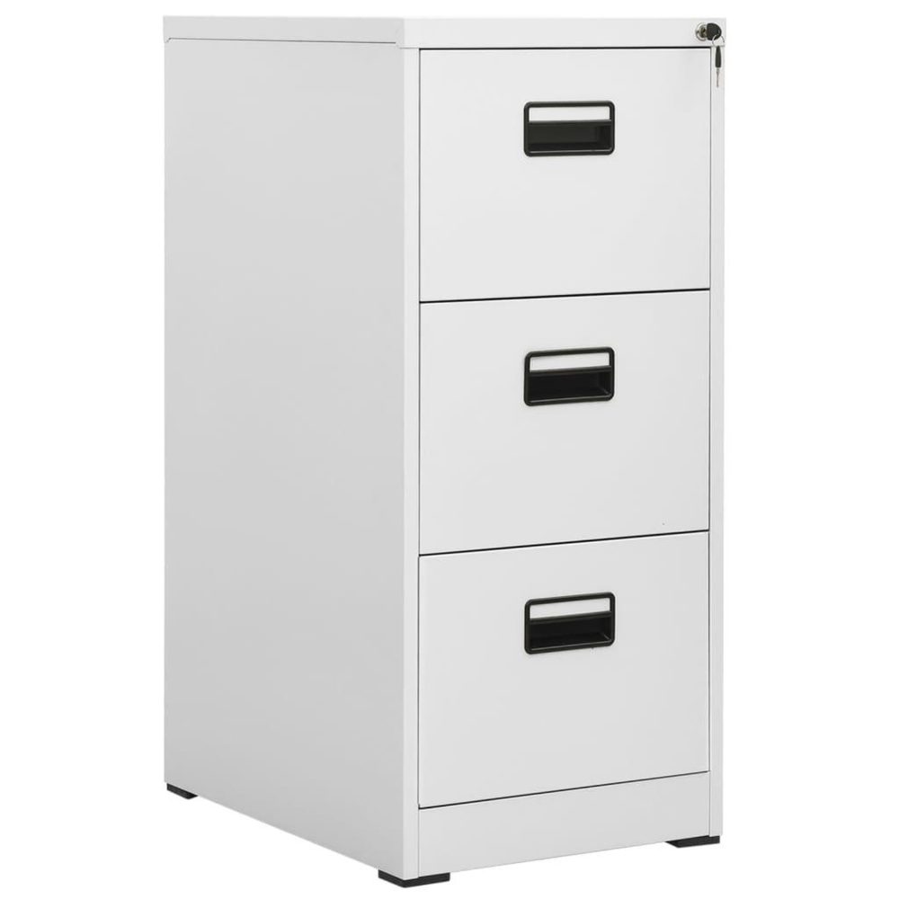 VIDAXL Classeur Gris clair 46x62x102,5 cm Acier