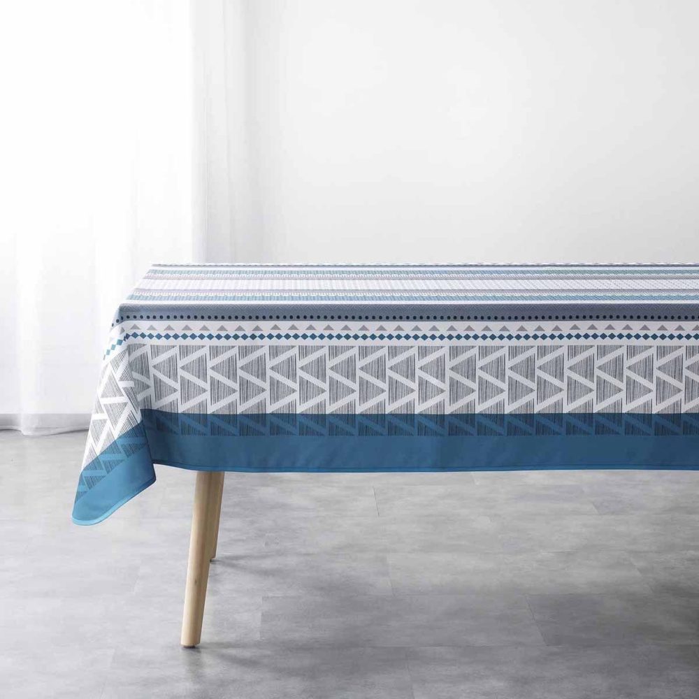 Douceur d'Intérieur Nappe antitache pacome 150x240cm bleu