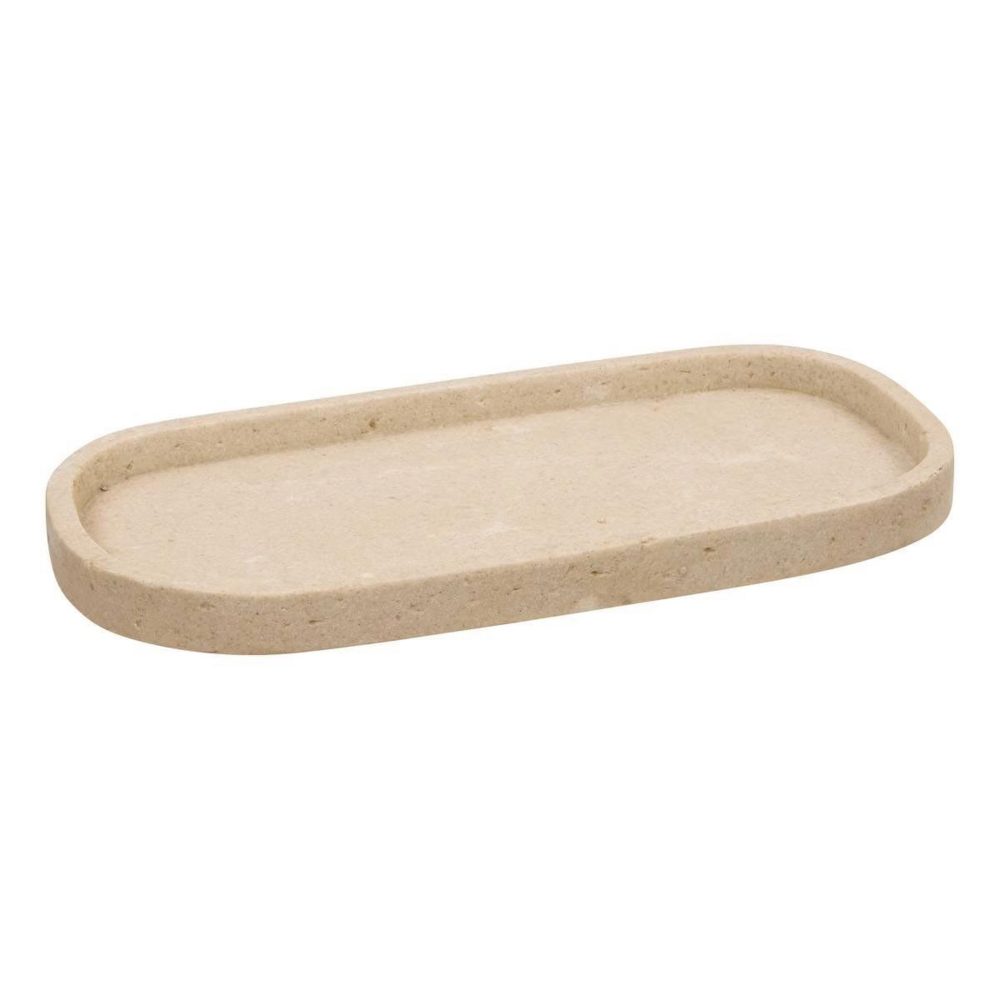 ATMOSPHERA Vide-poches effet travertin travi 27cm beige