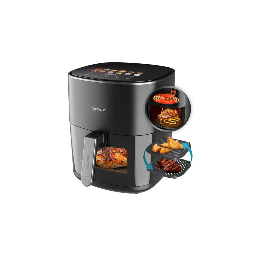 CECOTEC Friteuse à air chaud Cecotec Cecofry&Grill Duoheat 6500 Simple 6,5 L Indépendante 2200 W Noir