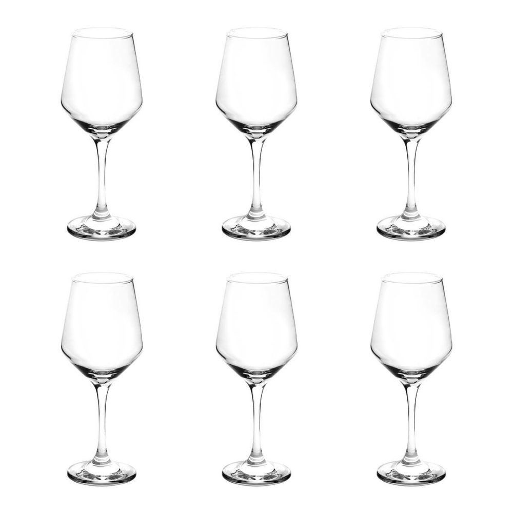 SECRET DE GOURMET Lot de 6 verres à vin olivia 35cl transparent