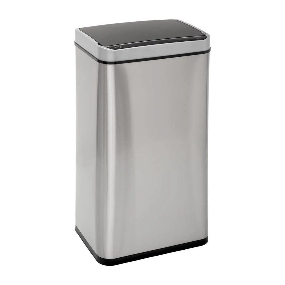 FIVE Poubelle en métal sensor 40l argent