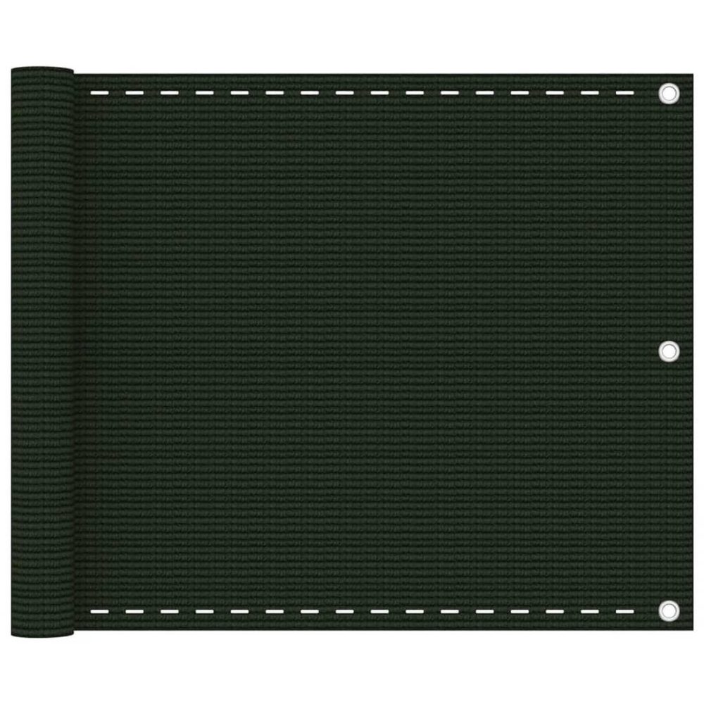 VIDAXL Ecran de balcon vert fonce 75x300 cm pehd