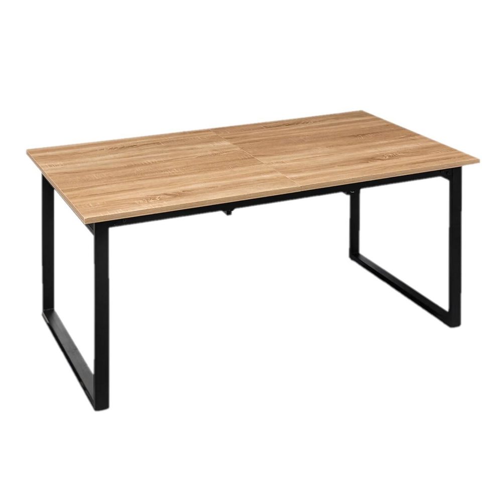FIVE Table à manger extensible effet chêne pour 6 à 8 personnes aliaj - beige