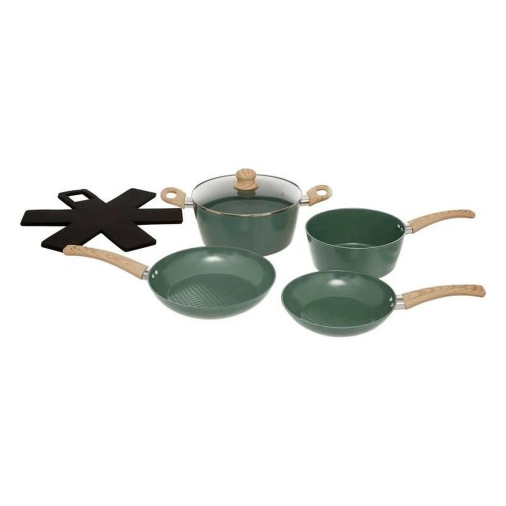 FIVE Batterie de Cuisine 7 Pièces Forge 43cm Vert