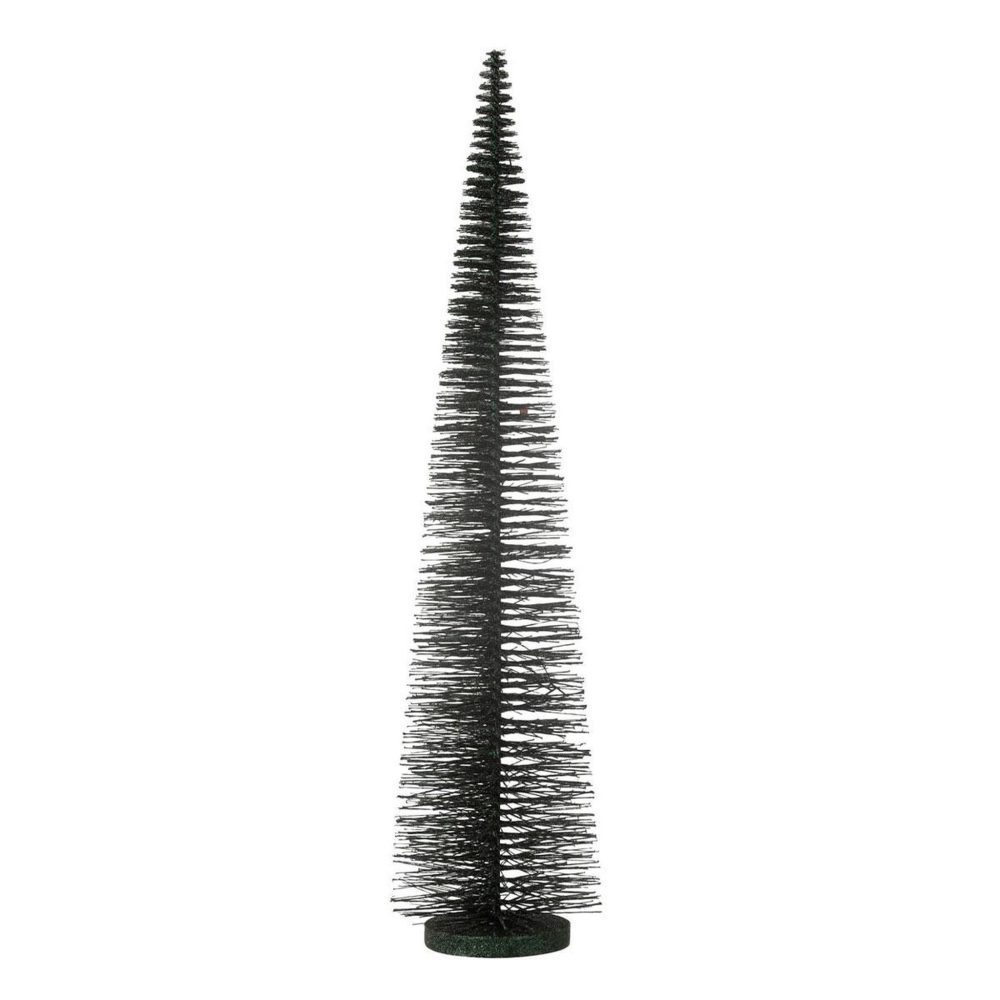 J-LINE Sapin de noël déco pailleté josh 61cm vert foncé
