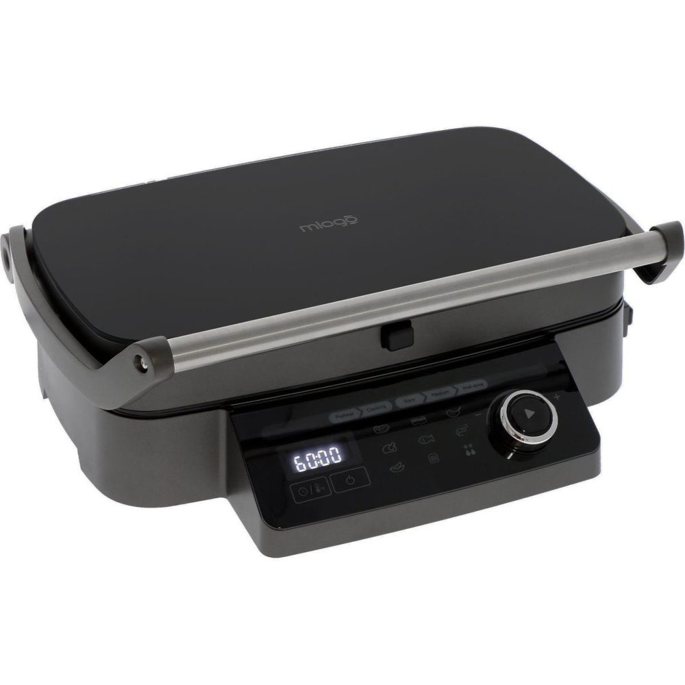 MIOGO Grille-viande mmg1 noir plaques amovibles, 36x20 cm