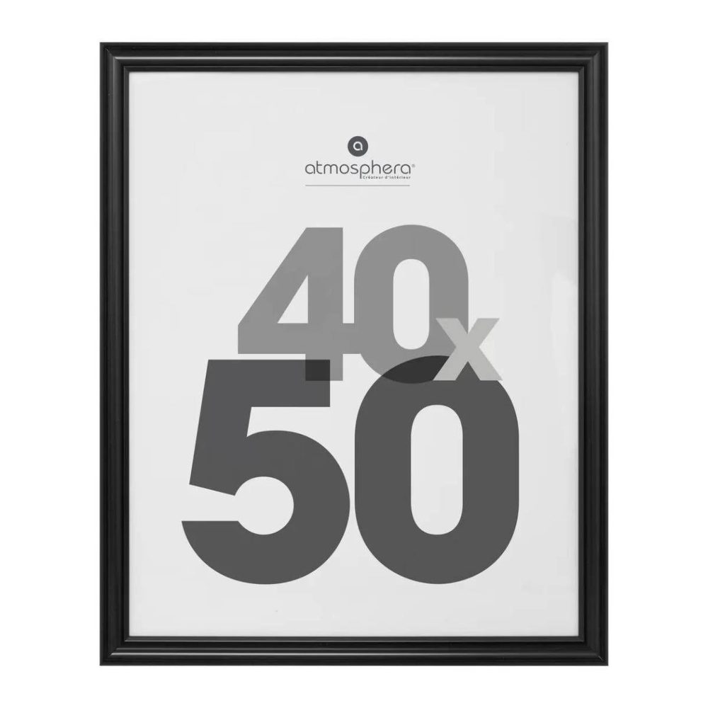 ATMOSPHERA Cadre photo en bois mae 40x50cm noir