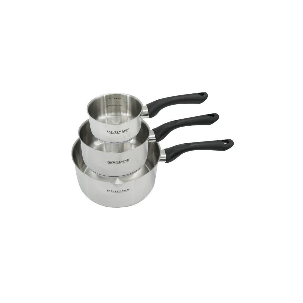 Fackelmann Set 3 casseroles 12 16 et 20 cm en inox fackelmann geneva