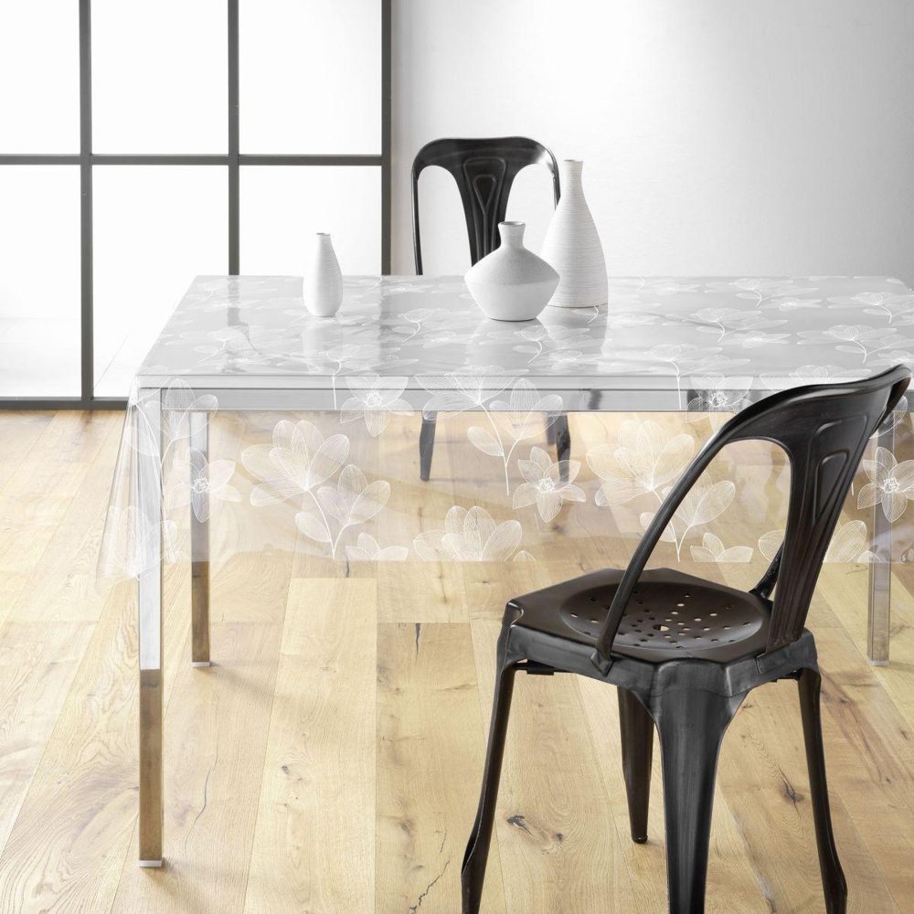 Douceur d'Intérieur Nappe toile cirée danela 140x240cm blanc