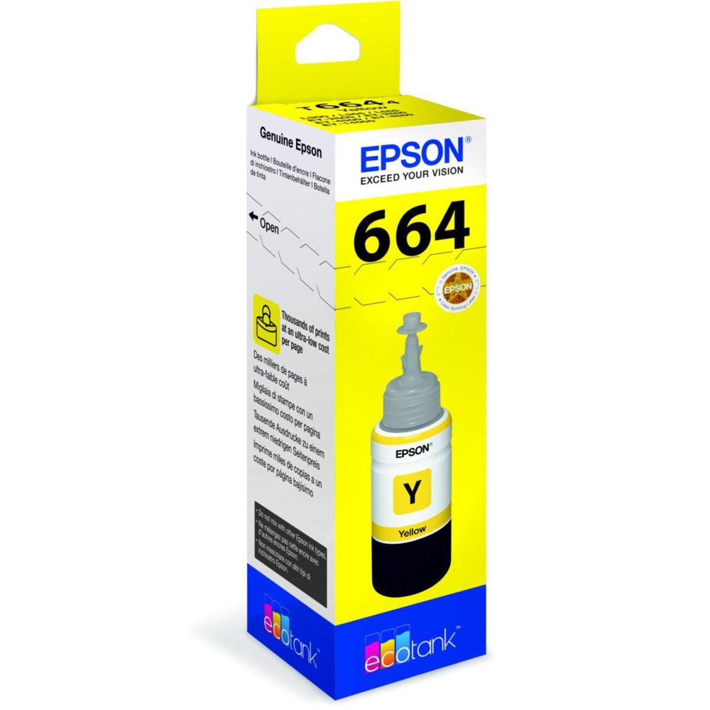 Epson Cartouche d'encre bouteille d'encre ecotank t664 jaune (yellow) - c13t66444a