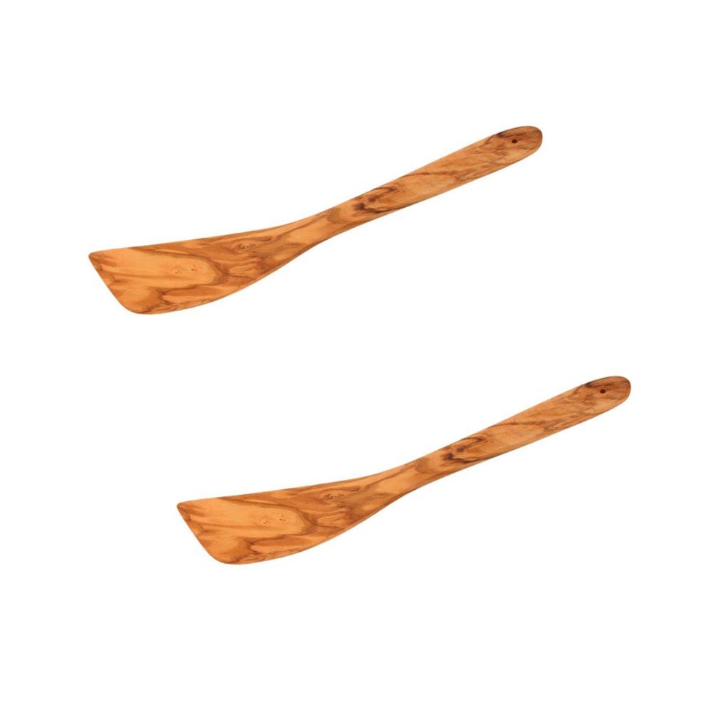 Fackelmann Ensemble de 2 spatules de cuisine 30 cm fackelmann édition bois d'olivier