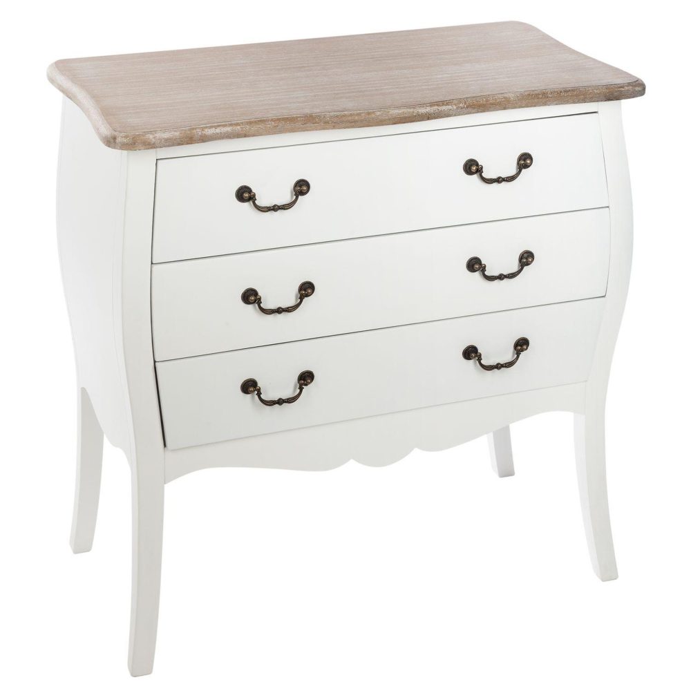 ATMOSPHERA Commode en bois chrysa - l. 75 x h. 76 cm - blanc