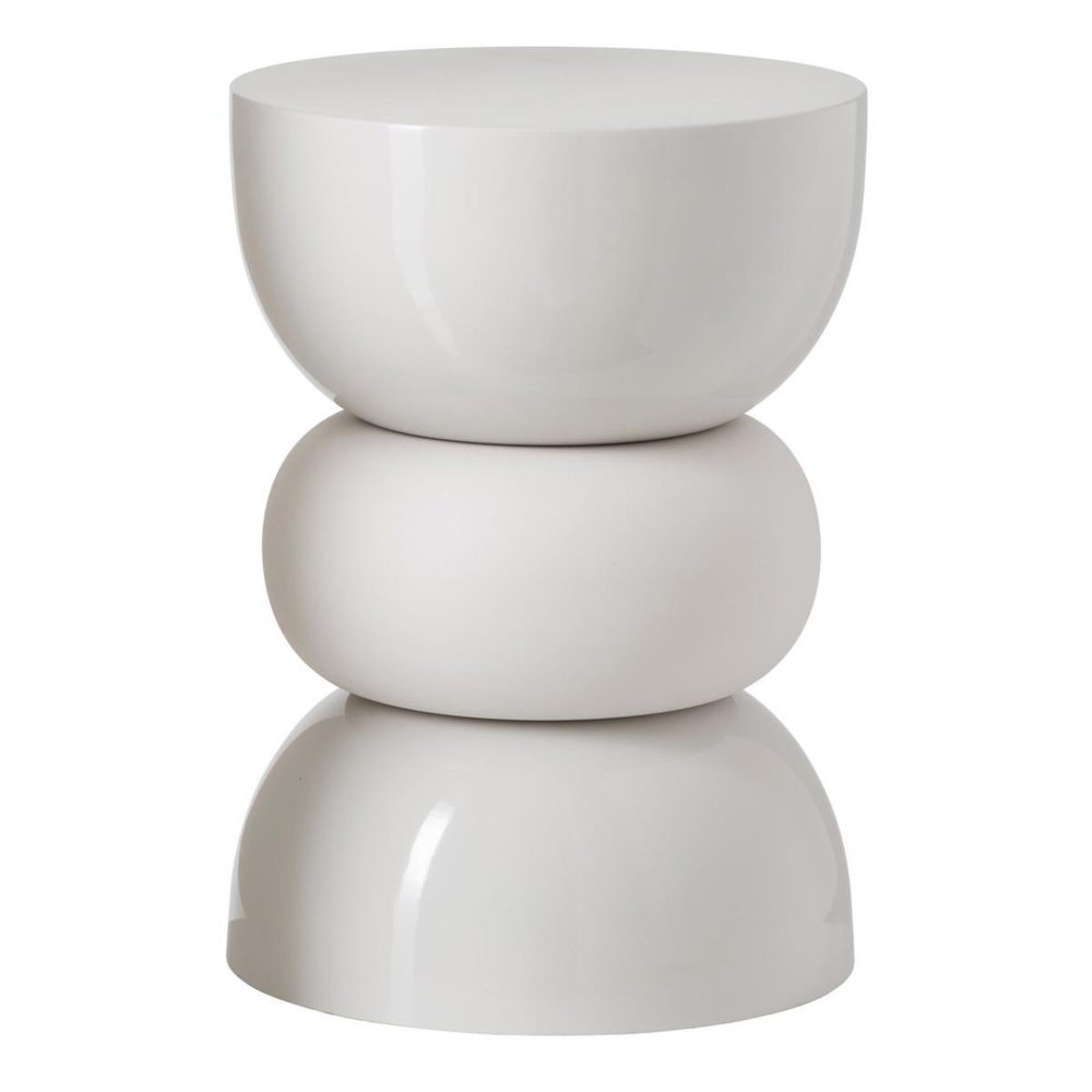 J-LINE Table d'appoint design bubble 43cm écru