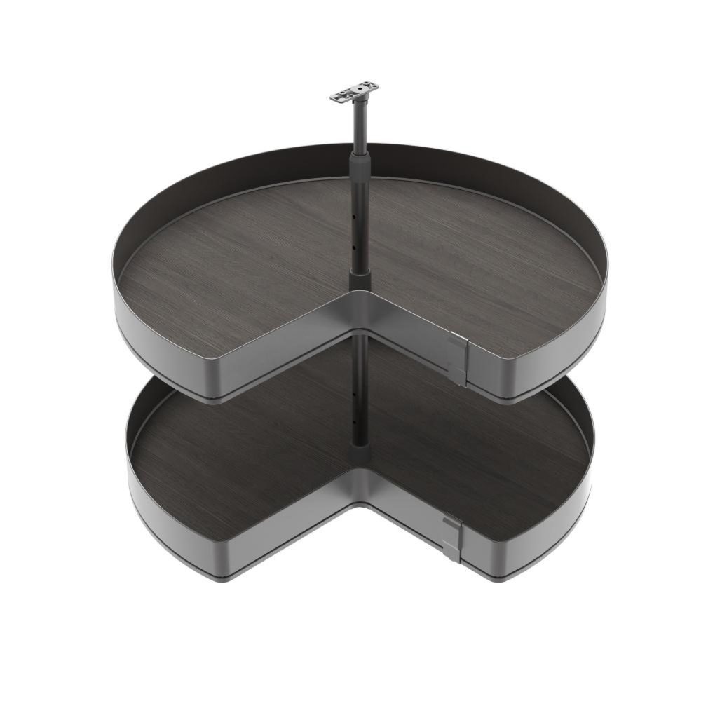 EMUCA SRL Jeux de plateaux tournants Harmony 3/4 - Module largeur 800mm - Hauteur réglable - Acier et Bois - Gris anthracite