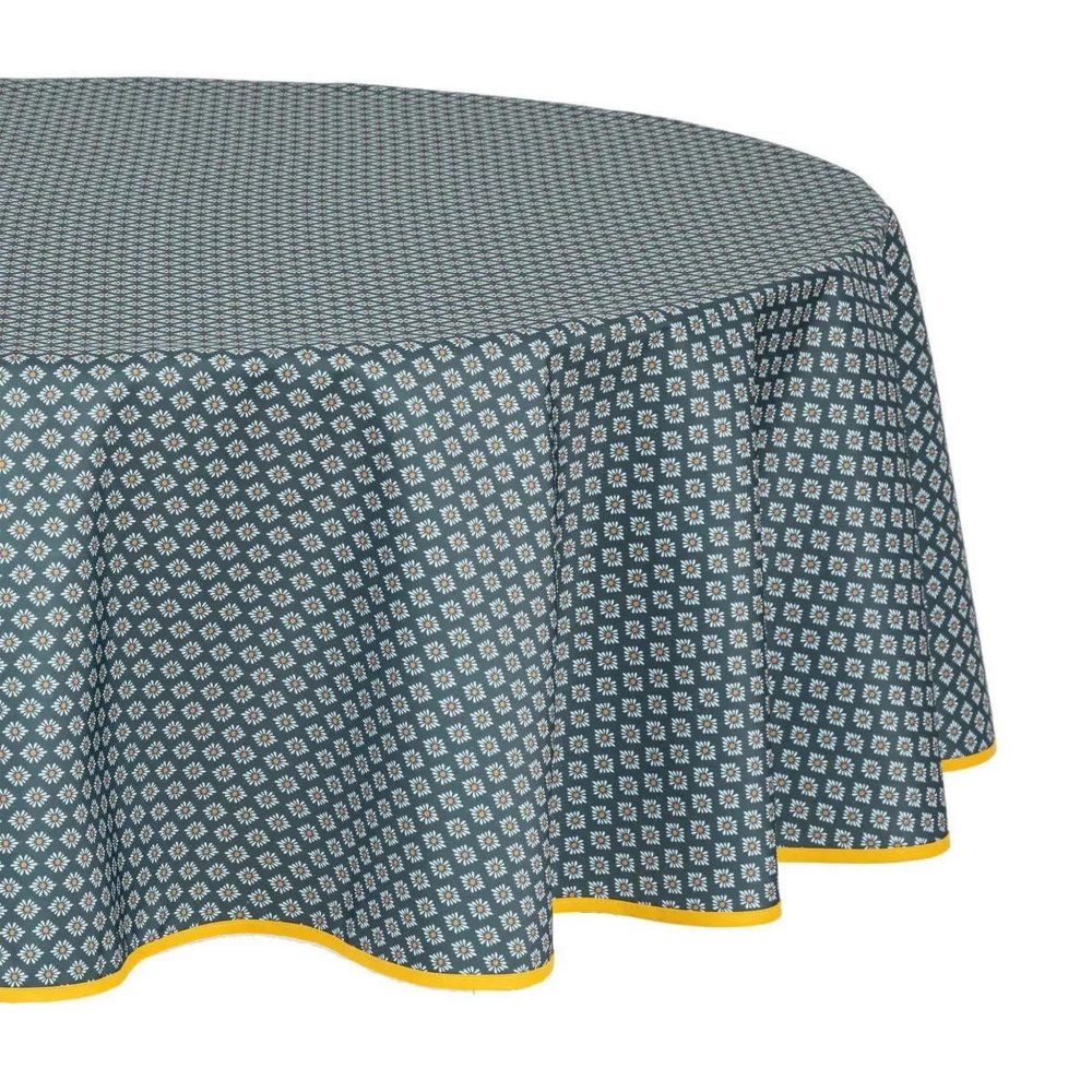 ATMOSPHERA Nappe antitache imprimée alya 180cm bleu foncé